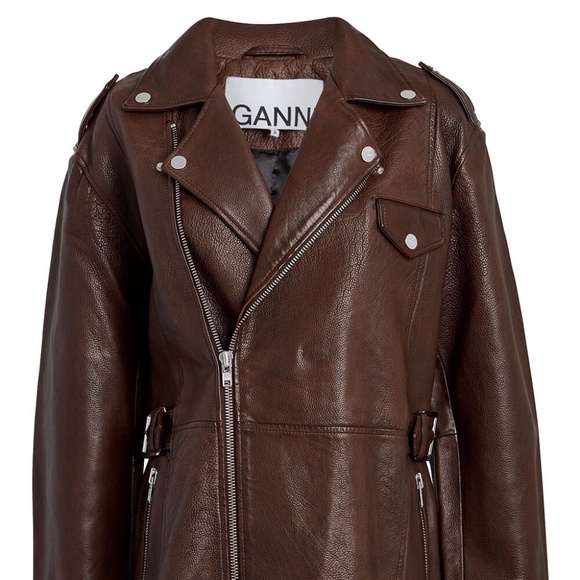 Ganni Oversized Leather Jacket - Picture 1 of 3